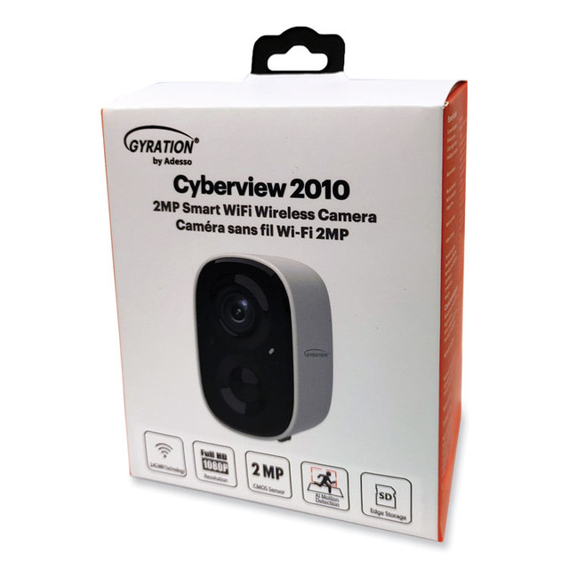 ADESSO INC Gyration® CYBRVIEW2010 Cyberview 2010 2MP Smart WiFi Wireless Camera, 1920 x 1080 Pixels