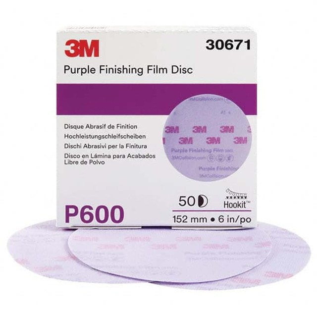 3M Hook & Loop Disc: 600 Grit, Film Disc, Aluminum Oxide 7100122789