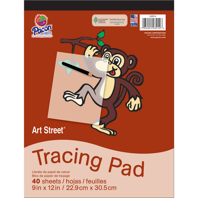 PACON CORPORATION 103914 Pacon Art Street Drawing Paper Pad, 9in x 12in, White, 40 Sheets PACON CORPORATION 103914 Pacon Art Street Drawing Paper Pad, 9in x 12in, White, 40 Sheets
