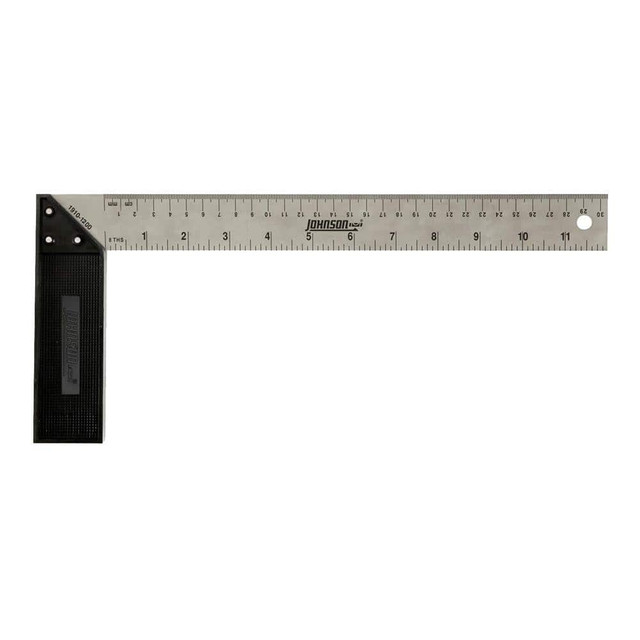 Johnson Level & Tool 1910-1200 12" Blade Length x 1-1/2" Blade Width, 5-7/8" Base Length x 1-1/2" Base Width Stainless Steel Square