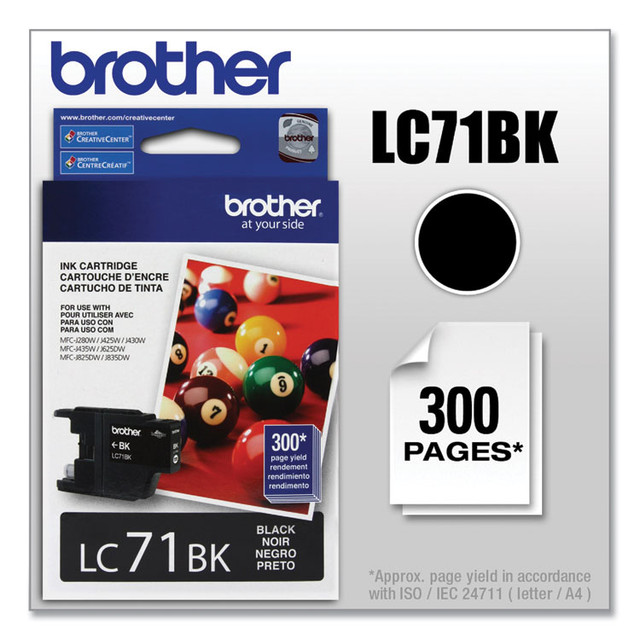 BROTHER INTL. CORP. LC71BK LC71BK Innobella Ink, 300 Page-Yield, Black