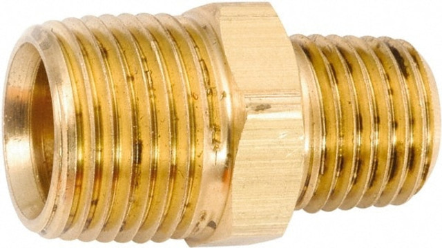 ANDERSON METALS 756123-0804 Industrial Pipe Hex Plug: 1/2-14 x 1/4-18 Male Thread, MNPT