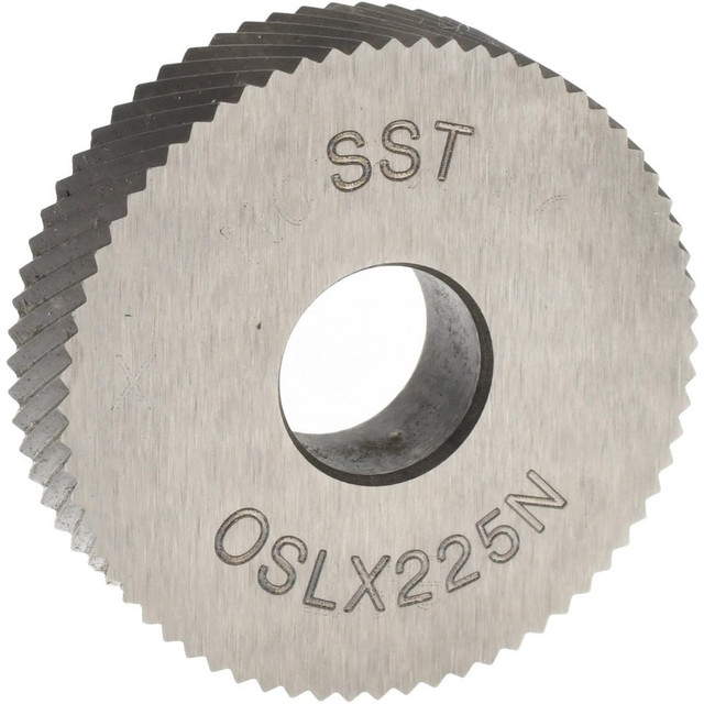 MSC OSLX225N Standard Knurl Wheel: 1" Dia, 90 ° Tooth Angle, 25 TPI, Diagonal, Cobalt