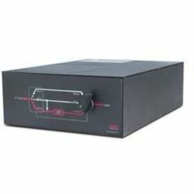 AMERICAN POWER CONVERSION CORP SBP16KRMP4U-HW APC Service Bypass Panel 200/208/240V Symmetra LX 4-16kVA (1)L14-30R, (3)L5-20R, (1)100A Hardwire - 1 x Hard Wire 3-wire (2PH + G), 1 x Hard Wire 4-wire (2PH+N+G) - 20 kW - 208 V AC - 100 A, 100 A, 100 A AMERICAN POWER CONVERSION CORP SBP16KRMP4U-HW APC Service Bypass Panel 200/208/240V Symmetra LX 4-16kVA (1)L14-30R, (3)L5-20R, (1)100A Hardwire - 1 x Hard Wire 3-wire (2PH + G), 1 x Hard Wire 4-wire (2PH+N+G) - 20 kW - 208 V AC - 100 A, 100 A, 100 A
