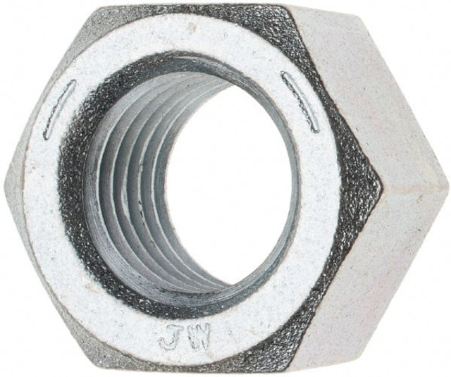 Value Collection 848071BR Hex Nut: 1-3/8 - 6, Grade 5 Steel, Zinc Clear Finish