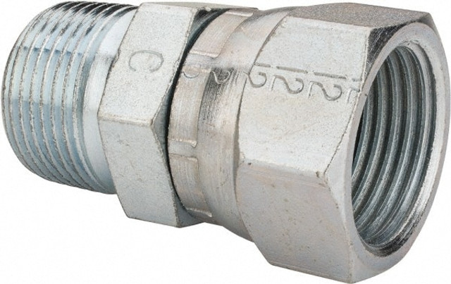 Eaton 2018-12-12S Steel Flared Tube Female JIC 37 ° & Swivel to Male Pipe Adapter: 3/4" Tube OD, 3/4 Thread, 37 ° Flared Angle