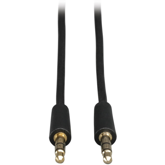 Universal compatibility. Featuring male mini-phone stereo 3.5 mm connectors on both ends, this cable is universally compatible with a wide range of devices, including microphones, speakers, and headphones, making it a versatile addition to any audio setup.  Extended reach. The 50 ft. (15.24 m) length of this 3.5mm Mini Stereo Audio Cable ensures flexibility and convenience in setup, allowing devices to be connected over longer distances without sacrificing sound quality.  Quality assurance. Compliant with RoHS standards, this audio cable ensures adherence to regulatory requirements, offering a high-quality, environmentally friendly product that is safe for all users.