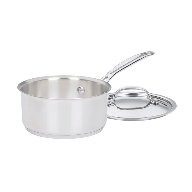 CONAIR CORPORATION 719-14 Cuisinart Chefs Classic Saucepan With Cover, 1 Quart, Stainless Steel