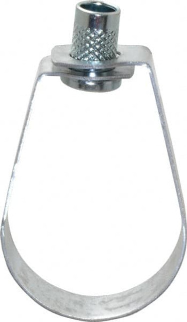 Empire 310G0150 Emlok Swivel Ring Hanger: 1-1/2" Pipe, 3/8" Rod, Carbon Steel, Pre-Galvanized Finish