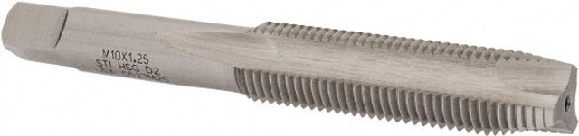 Hertel K007289AS Spiral Point STI Tap: M10 x 1.25 Metric Fine, 3 Flutes, Plug, High Speed Steel, Bright/Uncoated