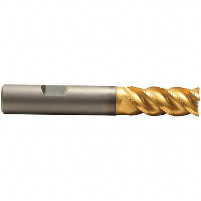 Emuge 2649TZ.0375 3/8" Diam 4-Flute 45° Solid Carbide Square Roughing & Finishing End Mill