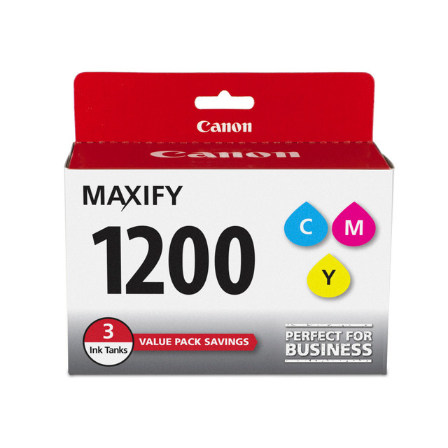 Compatible Canon models: MAXIFY:  MB2020,  MB2120,  MB2320,  MB2720.  .  Print with precision and clarity with these Canon Tricolor Ink Cartridges. These ink cartridges feature high density ink that produces crisp text for quality you can trust.  Yields up to 700 pages per cartridge.  Dual resistant high-density ink.  Produces crisp text.  Highlighter- and smudge-resistant.  Pigment based ink formulation for dark text and bright colors on plain paper.  Recycling solution - designed to encourage recycling, helping you divert materials from landfill.