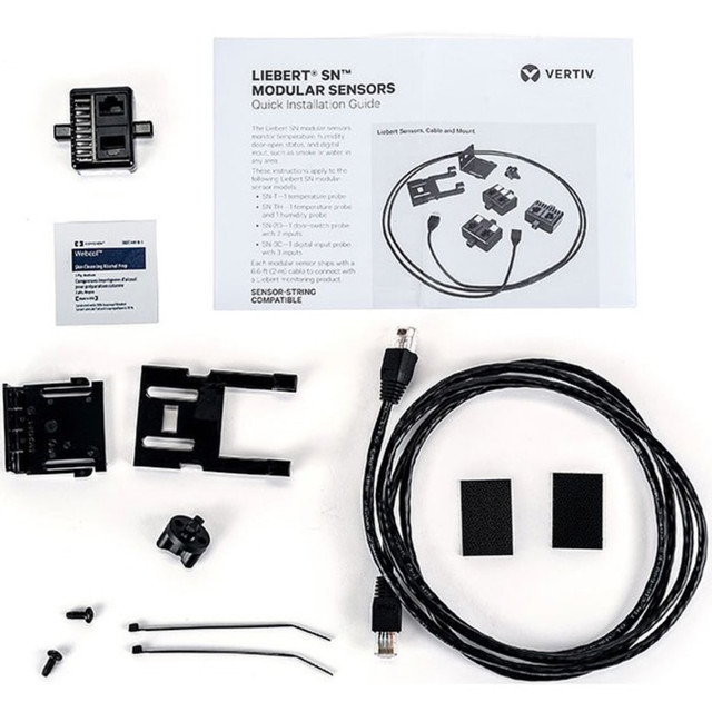 VERTIV Liebert SN-TH Vertiv Liebert SN-TH Modular Sensor | Temperature Humidity Rack Monitoring - Compact | Auto-discoverable | 2 Probes| Includes Cables and Mounting Hardware