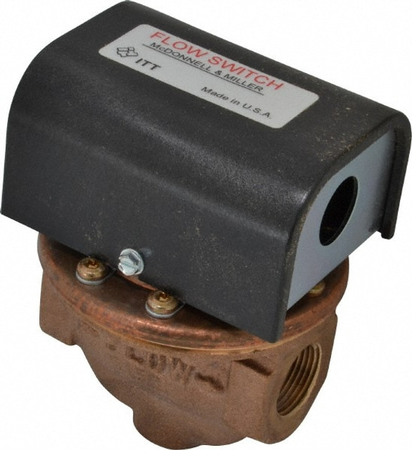 McDonnell & Miller 115400 100 psi, Brass Housing, High Sensitivity Flow Switch