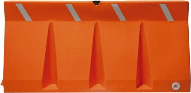 Diversified Plastics TB6-10 Traffic Barricades; Barricade Type: Barricade Rail ; Barricade Height (Inch): 33-3/4 ; Material: Polyethylene ; Material: Polyethylene ; Barricade Width (Inch): 19 ; Reflective: Yes; Yes