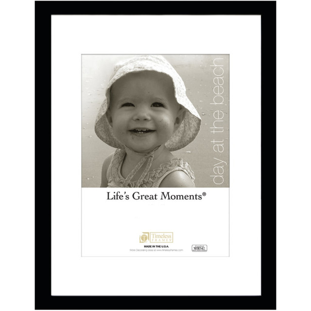 SUPER COIL, INC. Timeless Frames 78303  Lifes Great Moments Picture Frame, 11in x 14in With Mat, Black