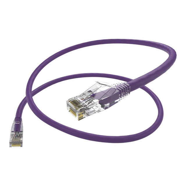 UNIRISE USA, LLC Unirise 10179  UNC Group Clearfit - Patch cable - RJ-45 (M) to RJ-45 (M) - 10 ft - CAT 6 - snagless - purple