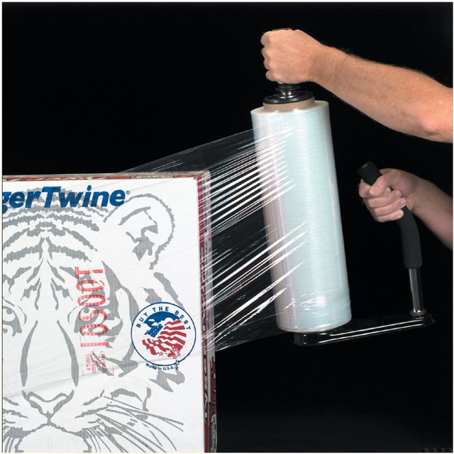 B O X MANAGEMENT, INC. SF187 Partners Brand Blown Hand Stretch Film, 70 Gauge, 18in x 1500ft, Clear , Pack Of 4 B O X MANAGEMENT, INC. SF187 Partners Brand Blown Hand Stretch Film, 70 Gauge, 18in x 1500ft, Clear , Pack Of 4