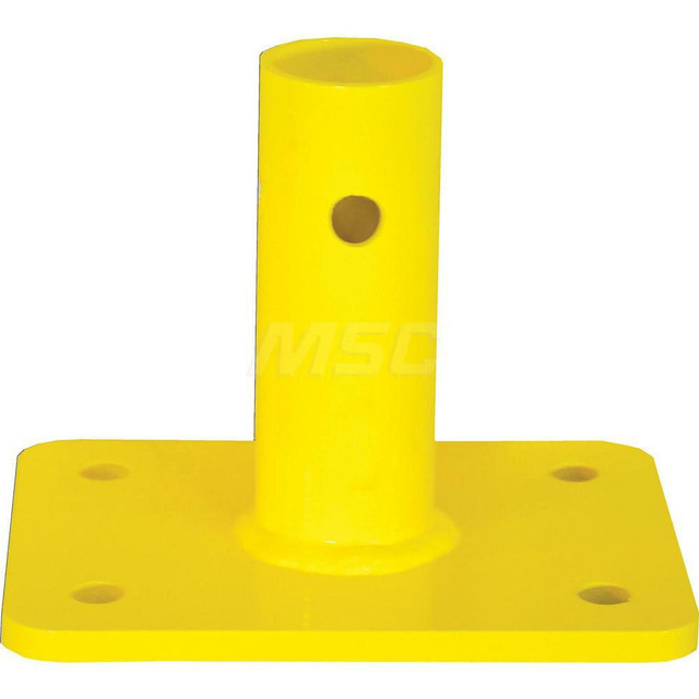 Garlock Safety Systems 404902S Traffic Guard Rail Mount Post: 5.75" High, Permanent Mount, Steel, Yellow