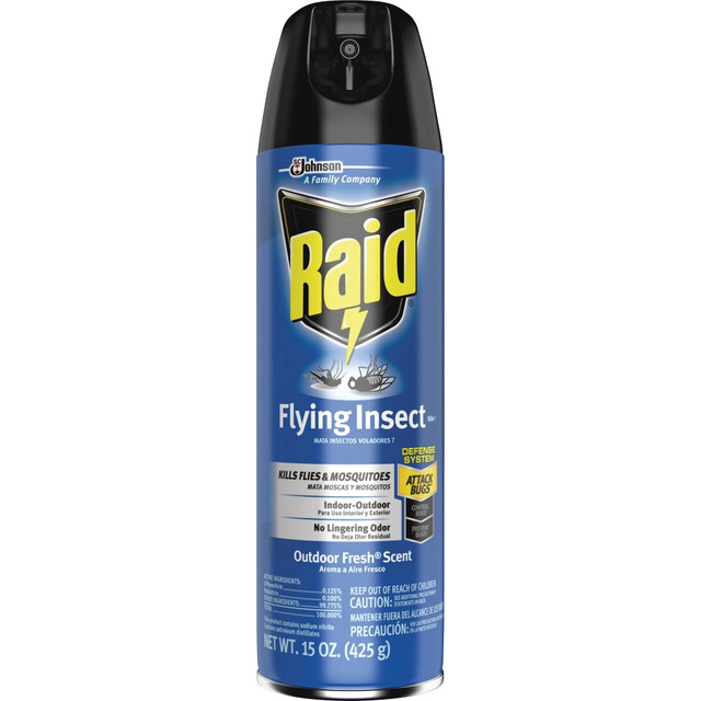 S.C. JOHNSON & SON, INC. Raid CB016605  Flying Insect Killer 15 oz - Spray - Kills Flies, Mosquitoes, Gnats, Hornet, Moths, Fruit Fly, Wasp, Yellow Jacket, Bugs - 15 fl oz - Off White