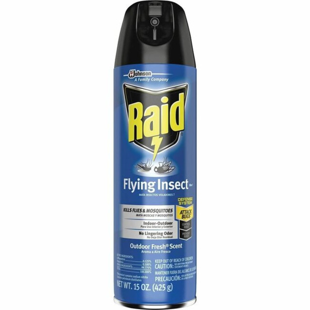 S.C. JOHNSON & SON, INC. CB016605 Raid Flying Insect Killer 15 oz - Spray - Kills Flies, Mosquitoes, Gnats, Hornet, Moths, Fruit Fly, Wasp, Yellow Jacket, Bugs - 15 fl oz - Off White S.C. JOHNSON & SON, INC. CB016605 Raid Flying Insect Killer 15 oz - Spray - Kills Flies, Mosquitoes, Gnats, Hornet, Moths, Fruit Fly, Wasp, Yellow Jacket, Bugs - 15 fl oz - Off White