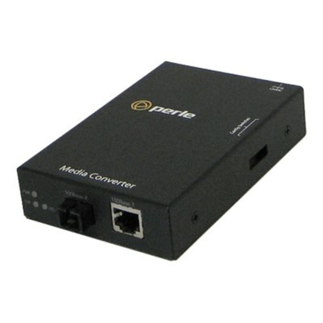 PERLE SYSTEMS 05050284 Perle S-100-S1SC20D - Fiber media converter - 100Mb LAN - 100Base-TX, 100Base-BX - RJ-45 / SC single-mode - up to 12.4 miles - 1550 (TX) / 1310 (RX) nm PERLE SYSTEMS 05050284 Perle S-100-S1SC20D - Fiber media converter - 100Mb LAN - 100Base-TX, 100Base-BX - RJ-45 / SC single-mode - up to 12.4 miles - 1550 (TX) / 1310 (RX) nm