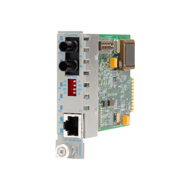 OMNITRON SYSTEMS TECHNOLOGY, INC. 8520-0 Omnitron iConverter GX/T - Fiber media converter - GigE - 10Base-T, 100Base-TX, 1000Base-T, 1000Base-X - RJ-45 / ST multi-mode - up to 1800 ft - 850 nm