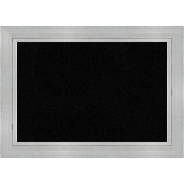 UNIEK INC. Amanti Art A42703980029  Cork Bulletin Board, 43in x 31in, Black, Romano Silver Wood Frame