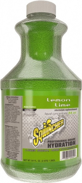 Sqwincher 159030328 Activity Drink: 64 oz, Bottle, Lemon-Lime, Liquid Concentrate, Yields 5 gal