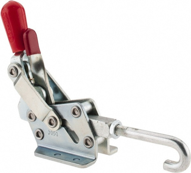 De-Sta-Co 3051-R Pull-Action Latch Clamp: Horizontal, 1,507 lb, J-Hook, Flanged Base