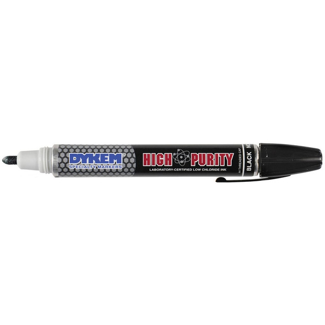 Dykem 44404 Marker: Black, TEC Certified, Broad Point