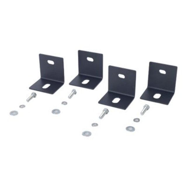 Accessories to aid in the installation of rack mount IT equipment and to secure racks into position within an enclosure.