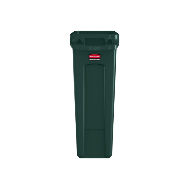 RUBBERMAID FG354007 GRN Commercial Slim Jim Waste Receptacle, 23 Gallons, Green RUBBERMAID FG354007 GRN Commercial Slim Jim Waste Receptacle, 23 Gallons, Green