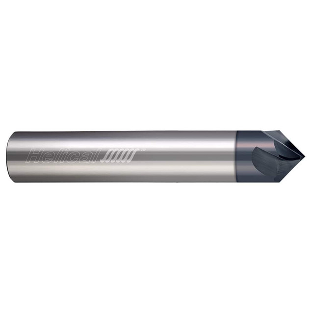 Helical Solutions 83812 Chamfer Mill: 3/8" Dia, 4 Flutes, Solid Carbide