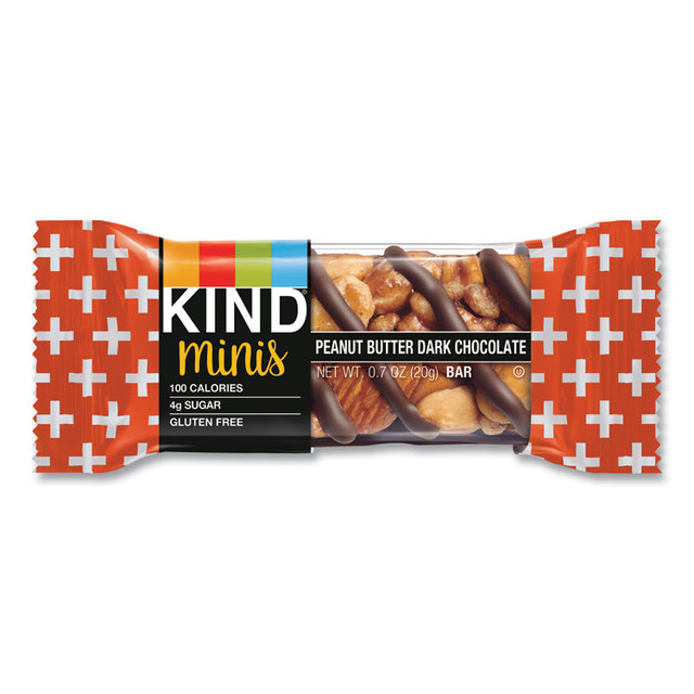 KIND LLC 27961 Minis, Peanut Butter Dark Chocolate, 0.7 oz, 10/Pack