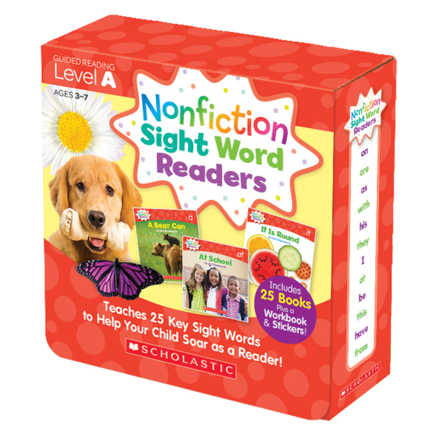 SCHOLASTIC INC 584281 Scholastic Teacher Resources Nonfiction Sight Word Readers Parent Pack, Level A, Pre-K To 1st Grade