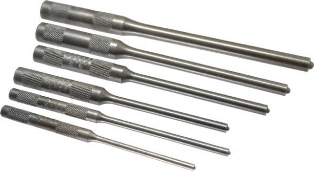 Mayhew 62250 Roll Pin Punch Set: 6 Pc, 0.125 to 0.3125"