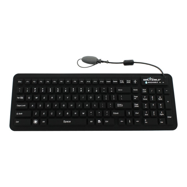 SEAL SHIELD LLC S106G2 Seal Shield Seal Glow USB Keyboard, Black, S106G2