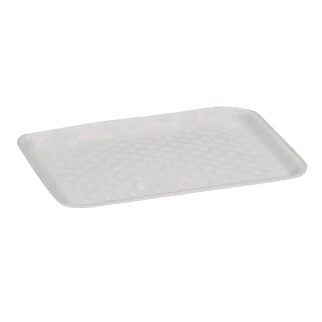 Genpak W1002SWHITE  Foam Meat Trays, 2S, 8 7/16inL x 4 3/16inW x 3 1/16inD, White, Case Of 500