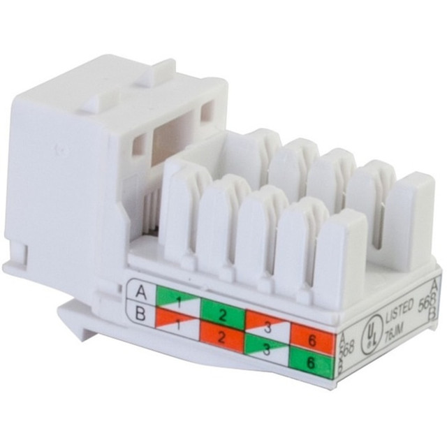 LASTAR INC. 29311 C2G Cat6 RJ45 UTP Keystone Jack - White - Modular insert - CAT 6 - white - 1 port