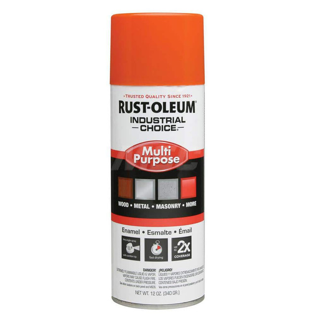 Rust-Oleum 1653830V Enamel Spray Paint: Safety Orange, Gloss, 12 oz