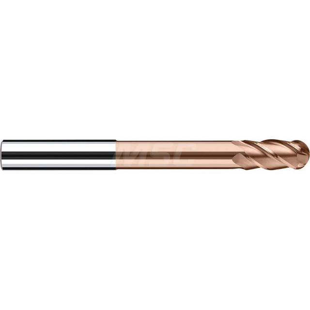 Fraisa H7494300 Ball End Mill: 6.00 mm Dia, 12.00 mm LOC, 4 Flute, Solid Carbide