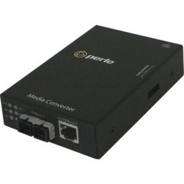 PERLE SYSTEMS 05050484 Perle S-110-S1SC20D Fast Ethernet Stand-Alone Media and Rate Converter - 1 x Network (RJ-45) - 1 x SC Ports - 10/100Base-TX, 100Base-BX - 12.43 Mile - Rack-mountable, Wall Mountable, External, Rail-mountable