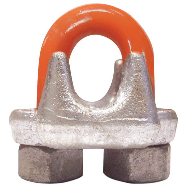 CM M247-2 Wire Rope Hardware & Accessories; Accessory Type: Clip ; For Use With: Wire Rope ; For Rope Diameter: 5/16 (Inch); Thread Size: 3/8-16 ; Finish: Galvanized ; Material: Steel