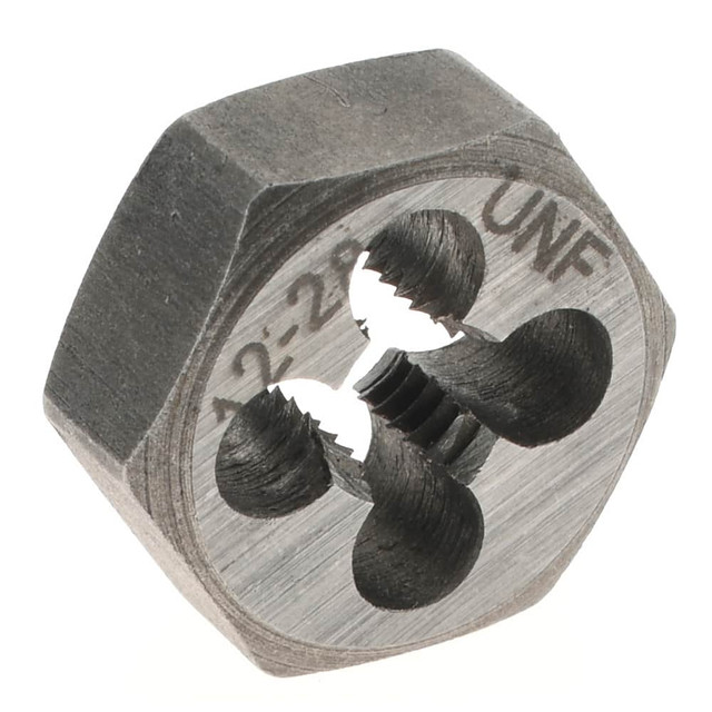 Import 22172 Hex Rethreading Die: #12-28, Right Hand, Carbon Steel