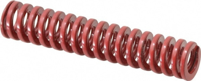 Dayton Lamina 9-0810-26 Die Spring: 1/2" Hole Dia, 9/32" Rod Dia, 2-1/2" Free Length, Red