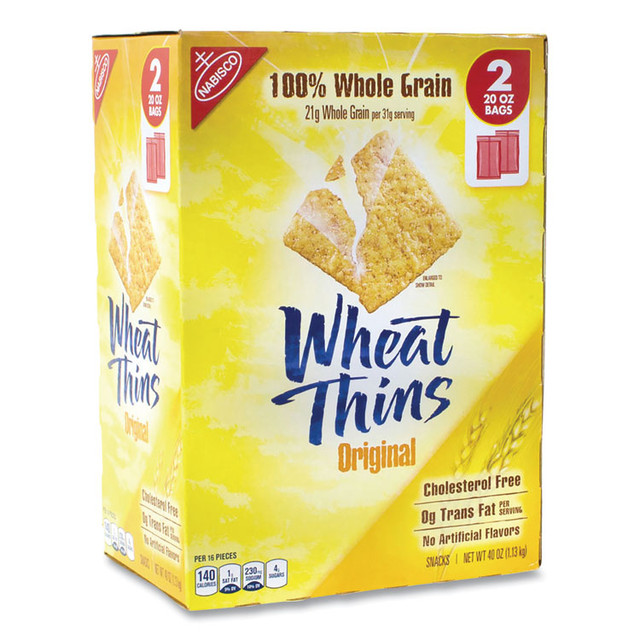 NABISCO FOOD GROUP 22000087 Wheat Thins Crackers, Original, 20 oz Bag, 2 Bags/Pack