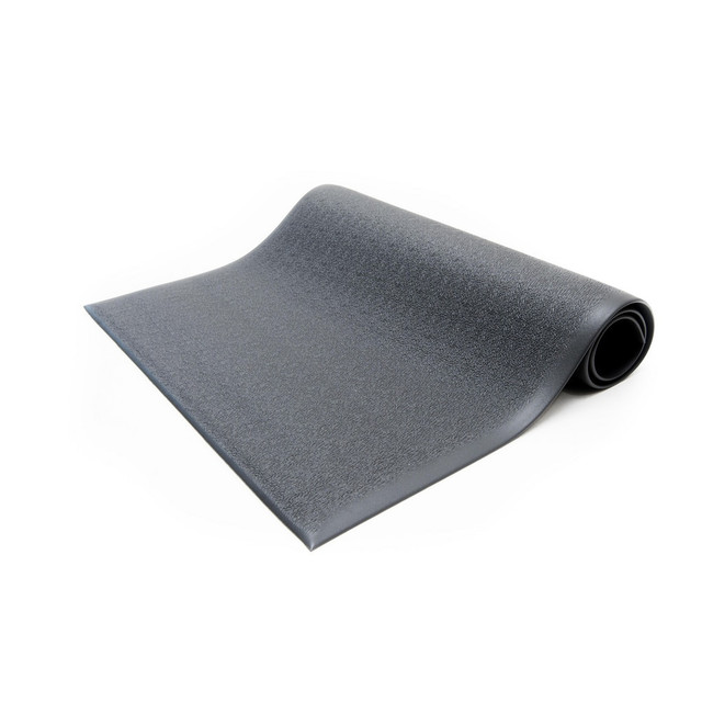 Bertech AFTX38-2X3BKBEV Anti-Fatigue Mat: 3' Length, 2' Wide, 3/8" Thick, Vinyl, Beveled Edge, Light-Duty