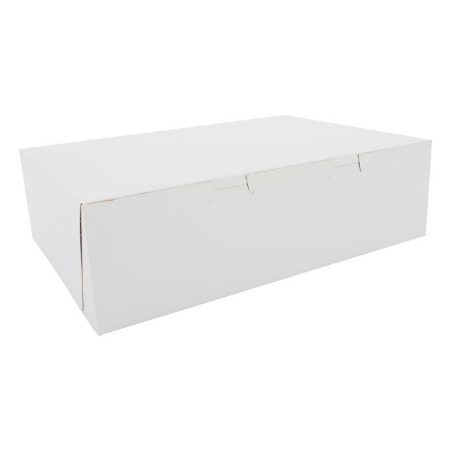 SOUTHERN CHAMPION TRAY L.P. 1025 SCT Tuck-Top Bakery Boxes, 4inH x 14inW x 10inD, White, Pack Of 100 Boxes