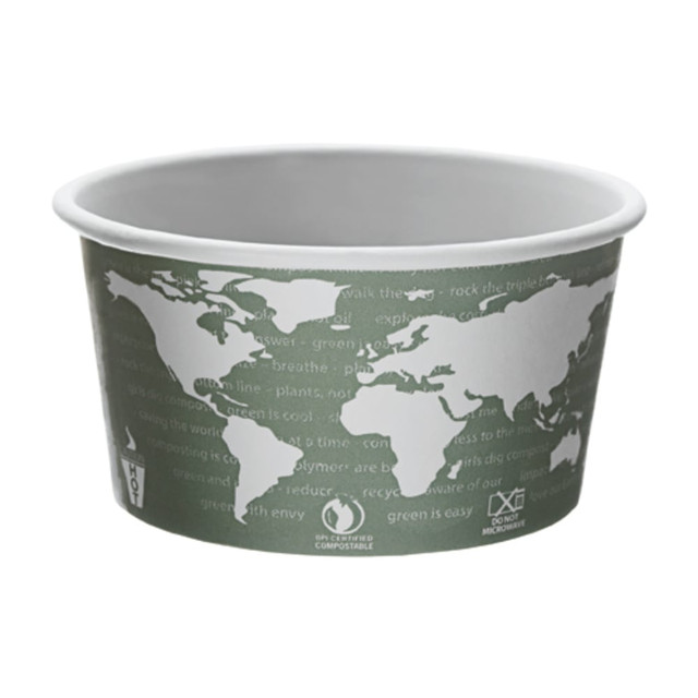 WADDINGTON NORTH AMERICA INC. ECOEPBSC12WA Eco-Products Disposable Soup Containers, 12 Oz, Green, Pack Of 500 Containers